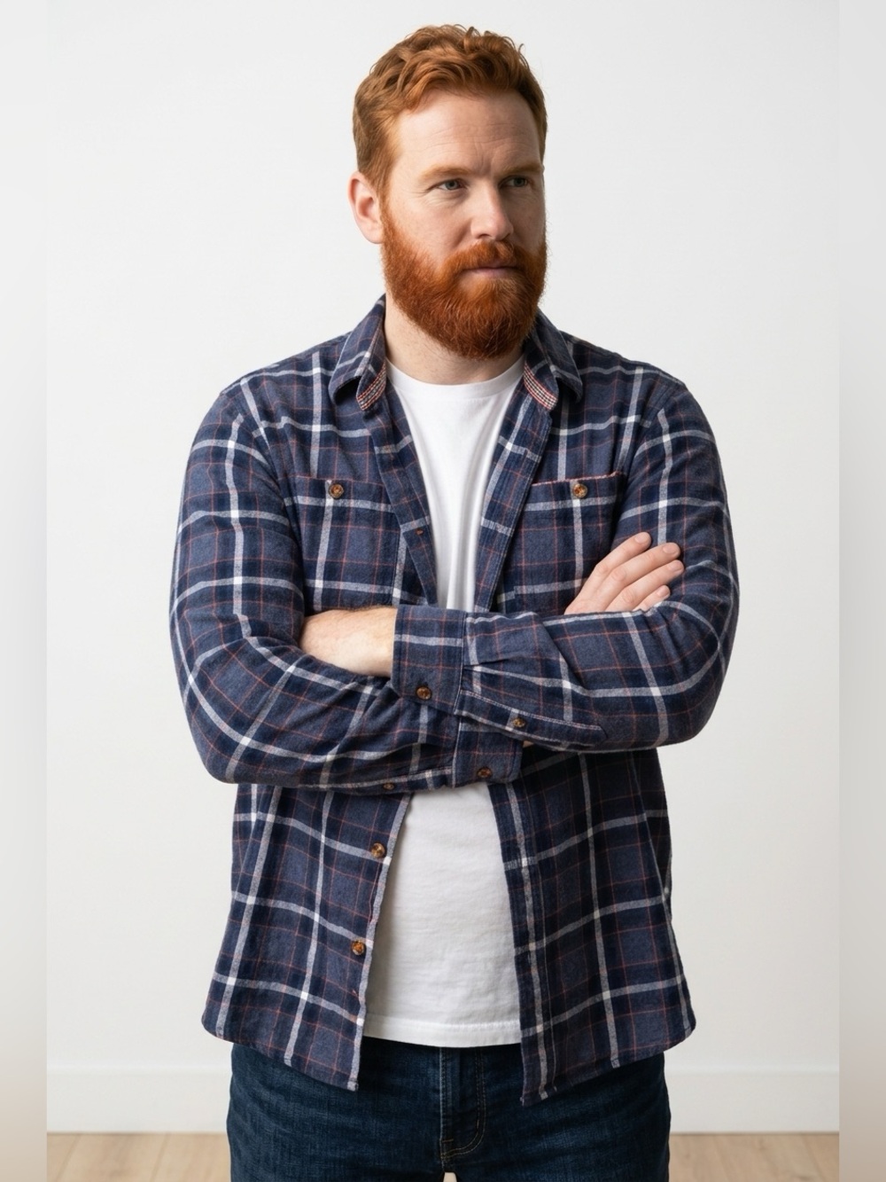 Boston Traders Luxury Vintage Size XL Mens Plaid Cotton  Button Down Shirt